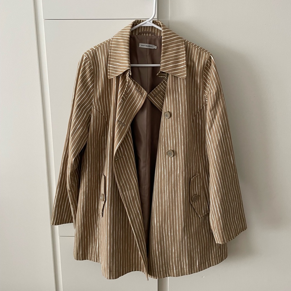 Marimekko Striped Trench Coat